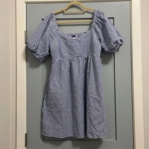 NWT Old Navy Blue and White Gingham Dress